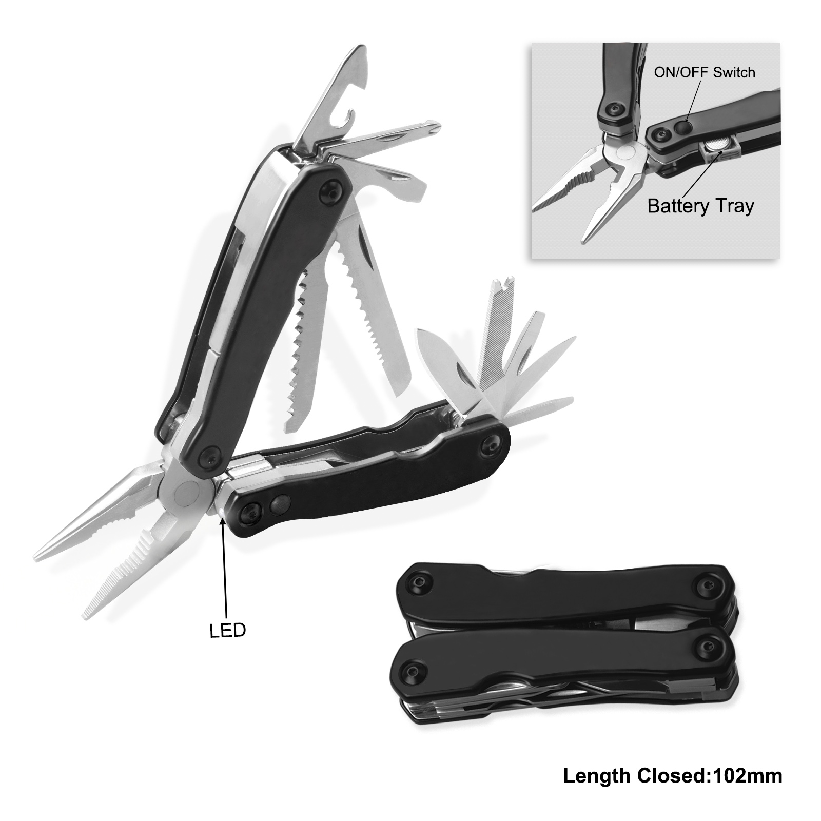 #8471F Top Quality Multi Function Tools with LED Torch 