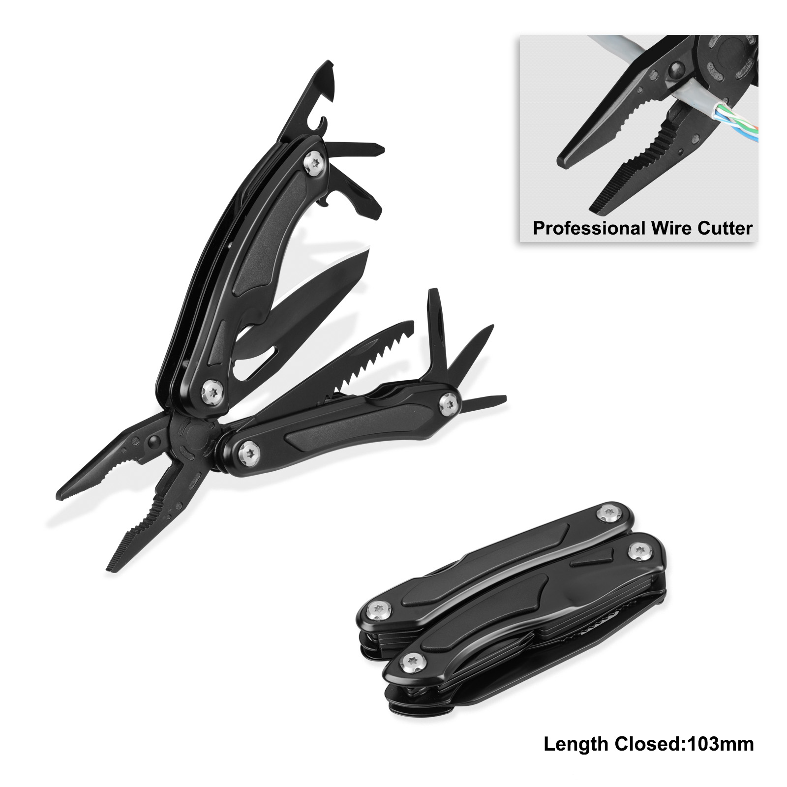 #8299B Top Quality Multitools with Stainless Steel + Rubber Handle