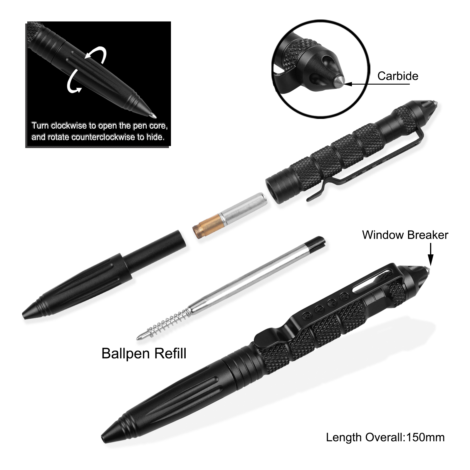 #907 Pen Tool with Carbide Window Breaker