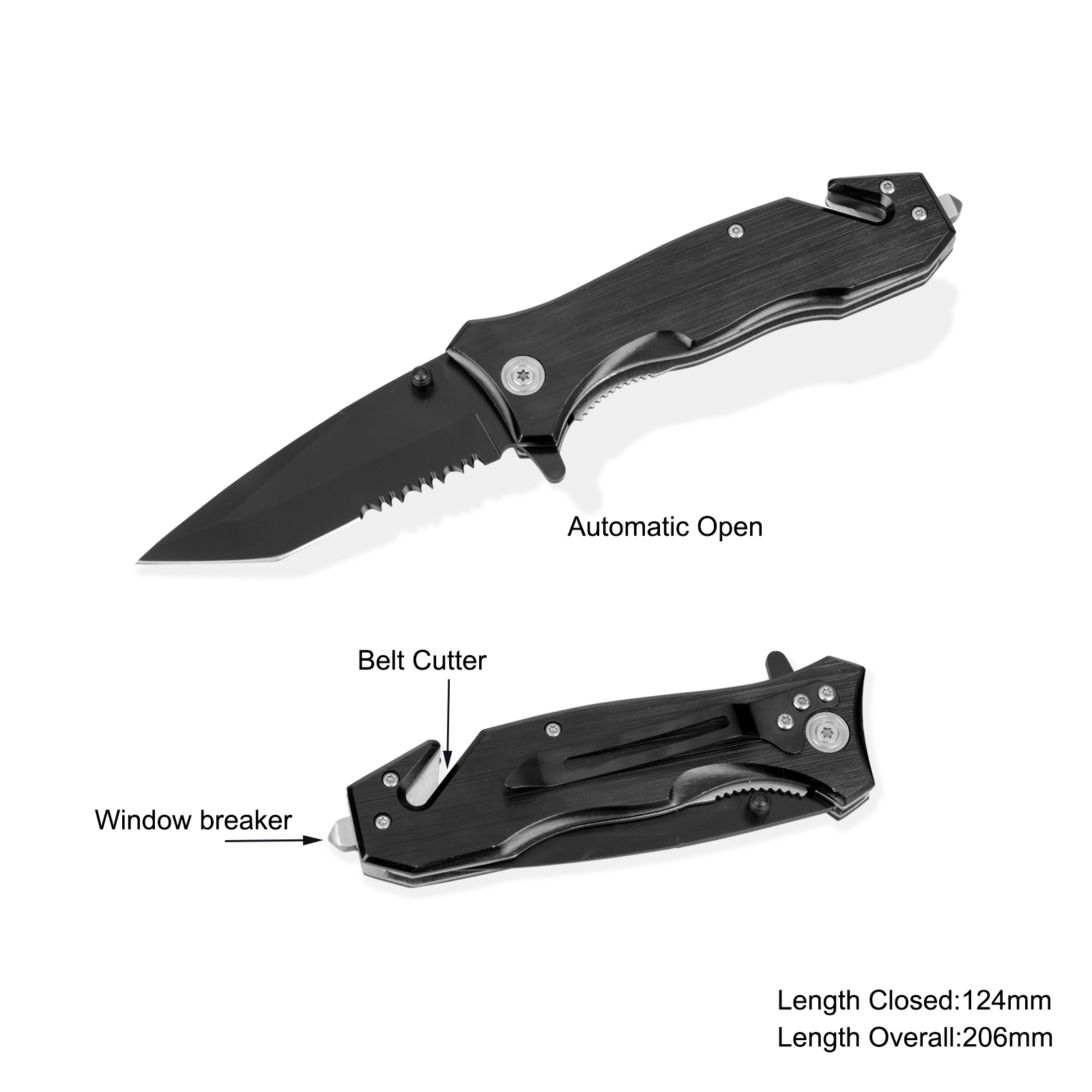 #3332F-AT Spring Assisted Survival Knife 