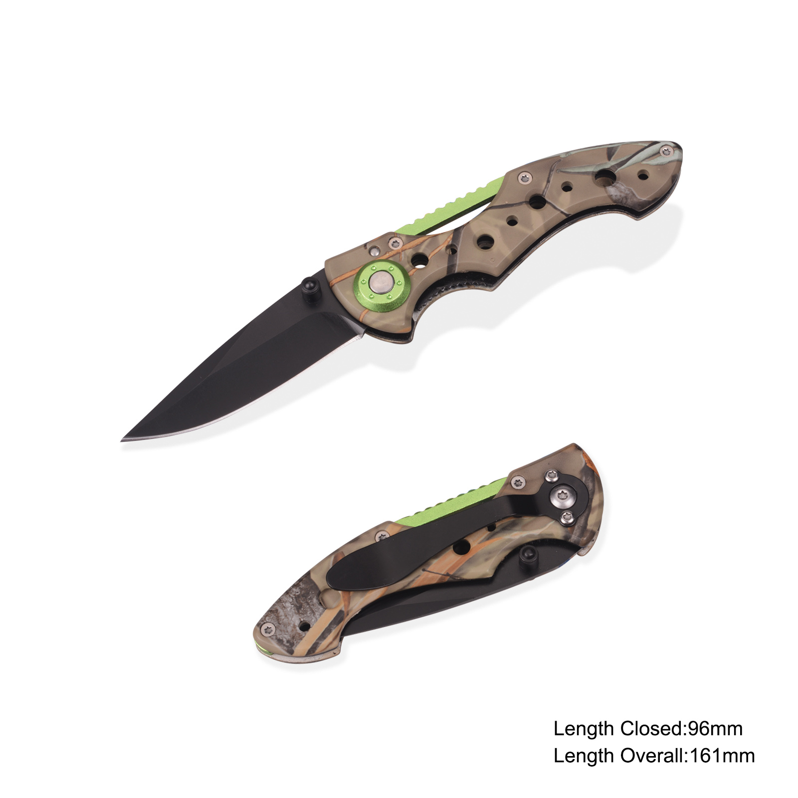 #3869 Folding Knife with Anodized Camo handle