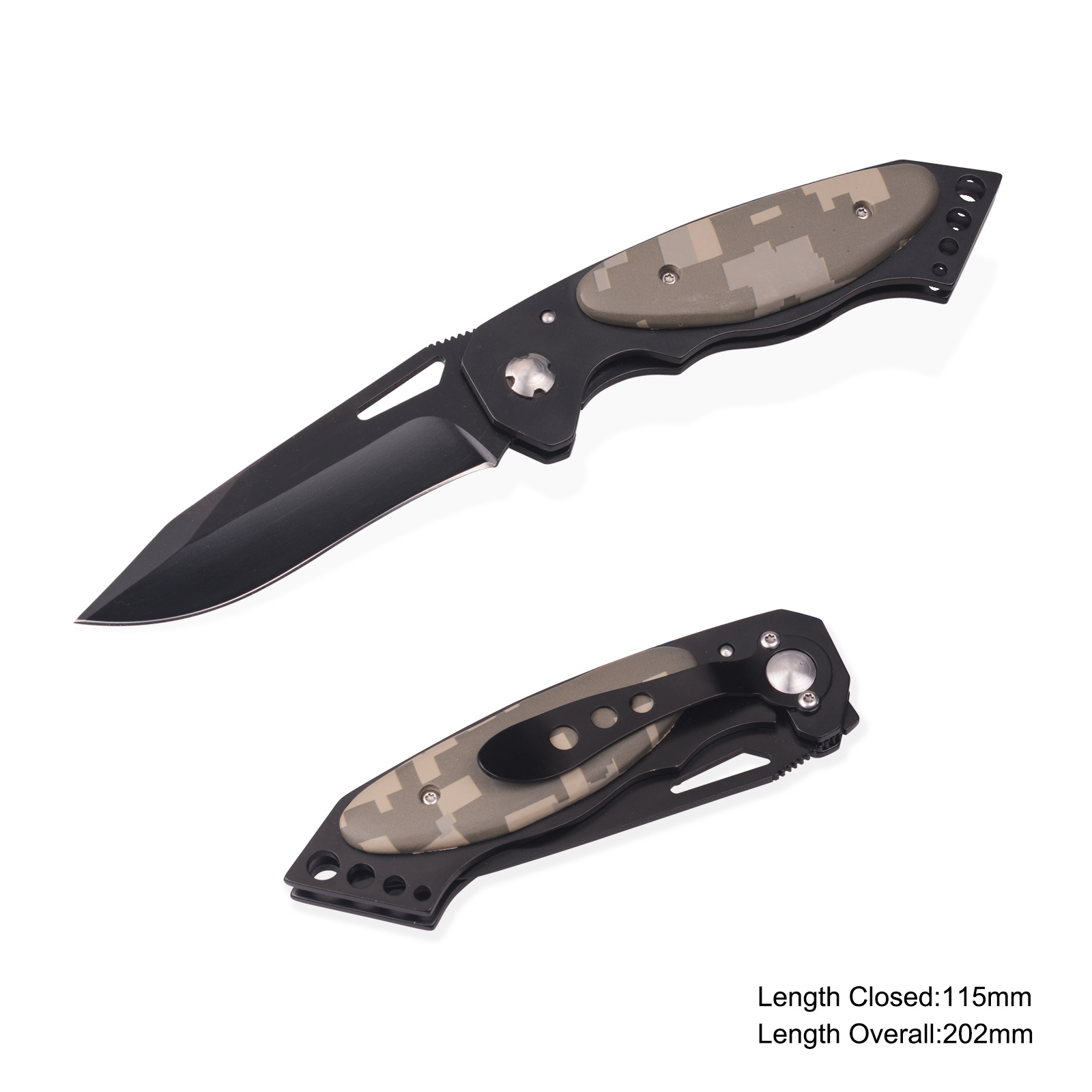 #3848 Folding Knife With Camo Handle