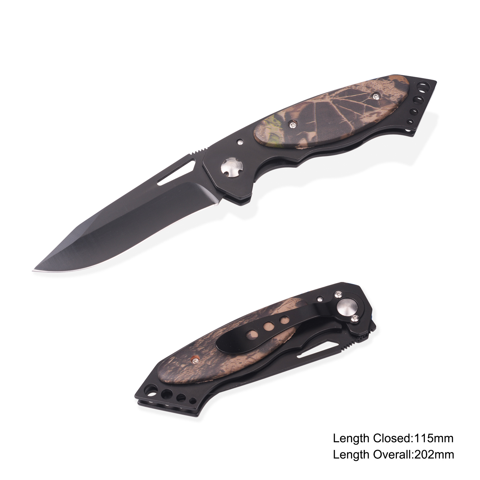 #3847 Folding Knife With Camo Handle