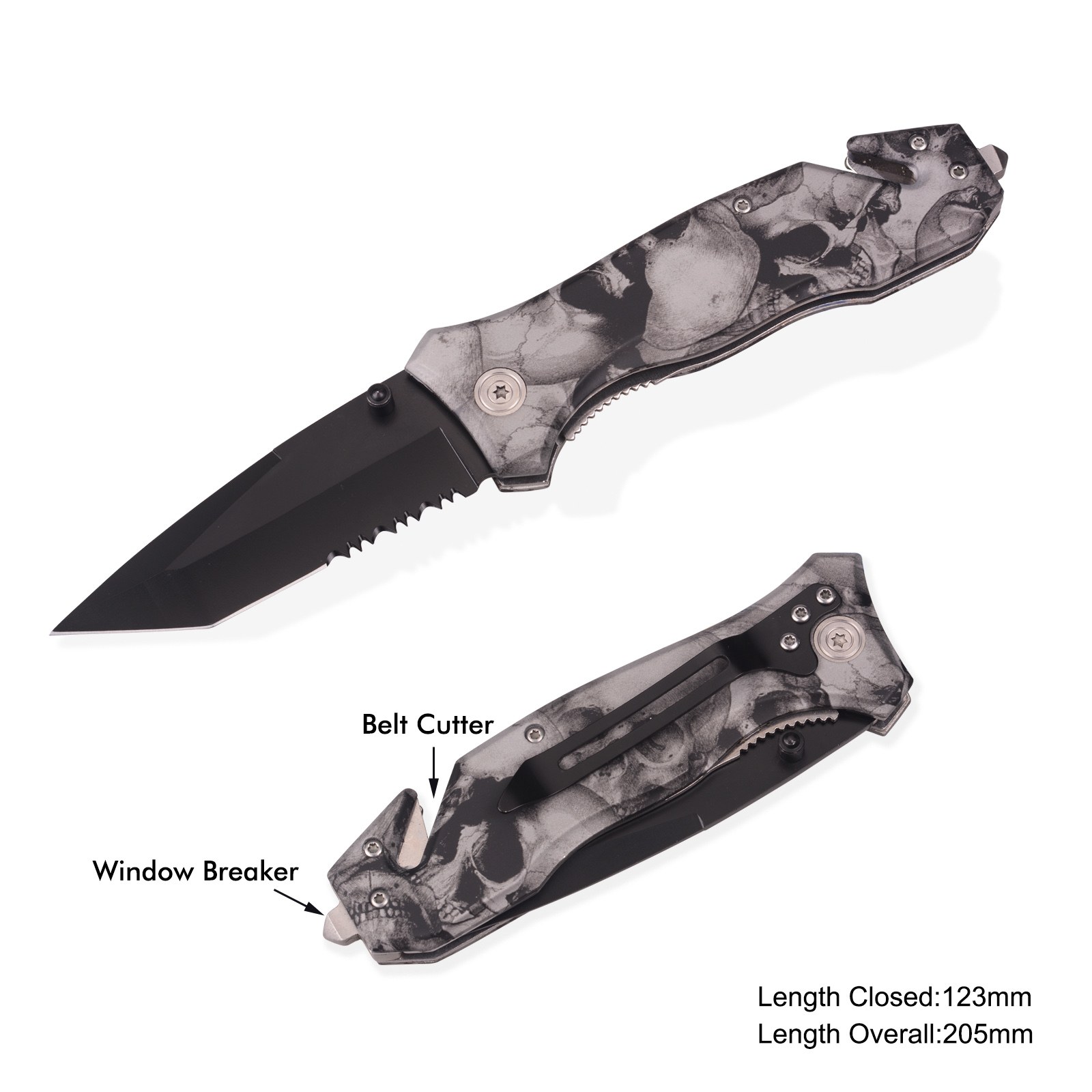 #3858 Survival Knife with Camo Handle