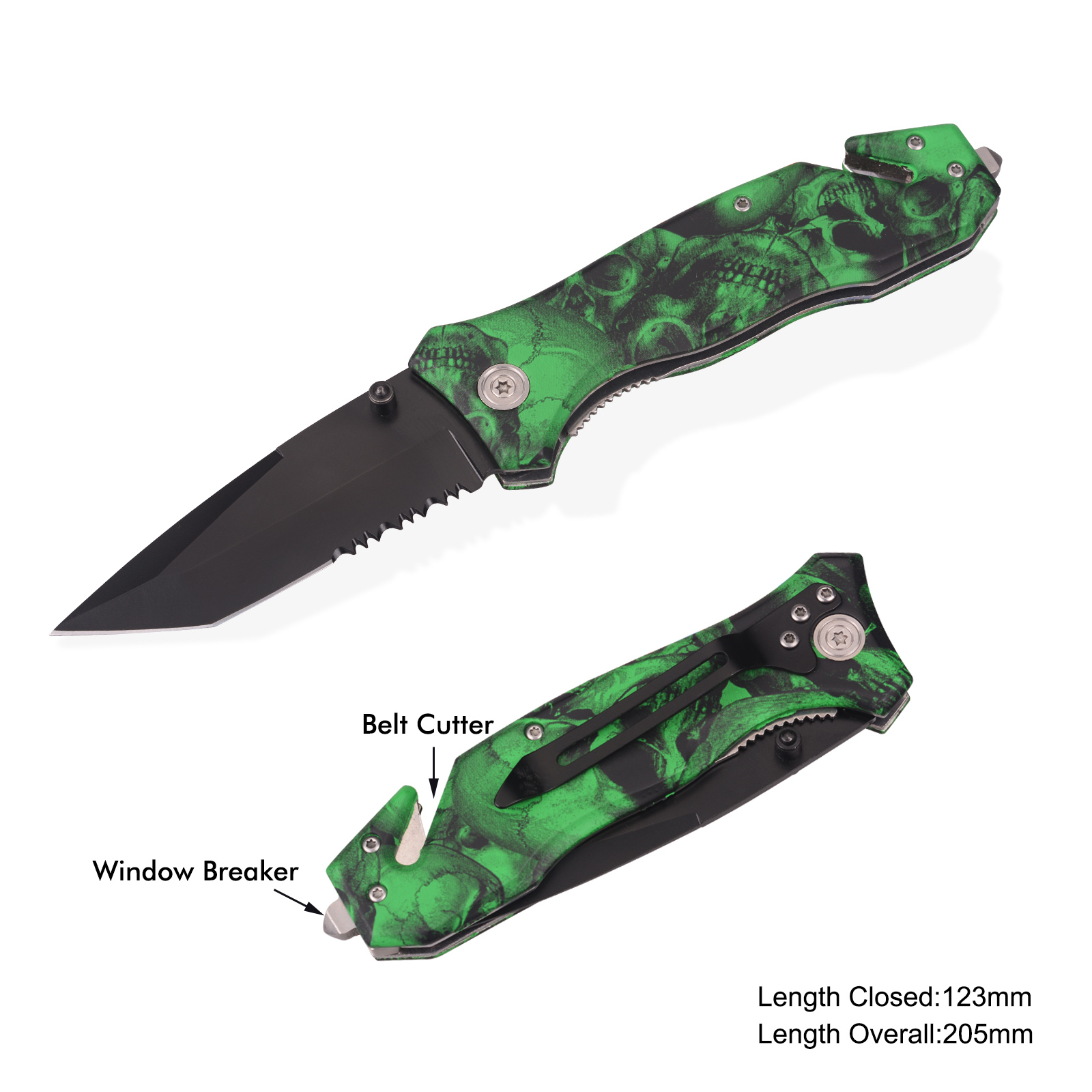 #3859 Survival Knife with Camo Handle