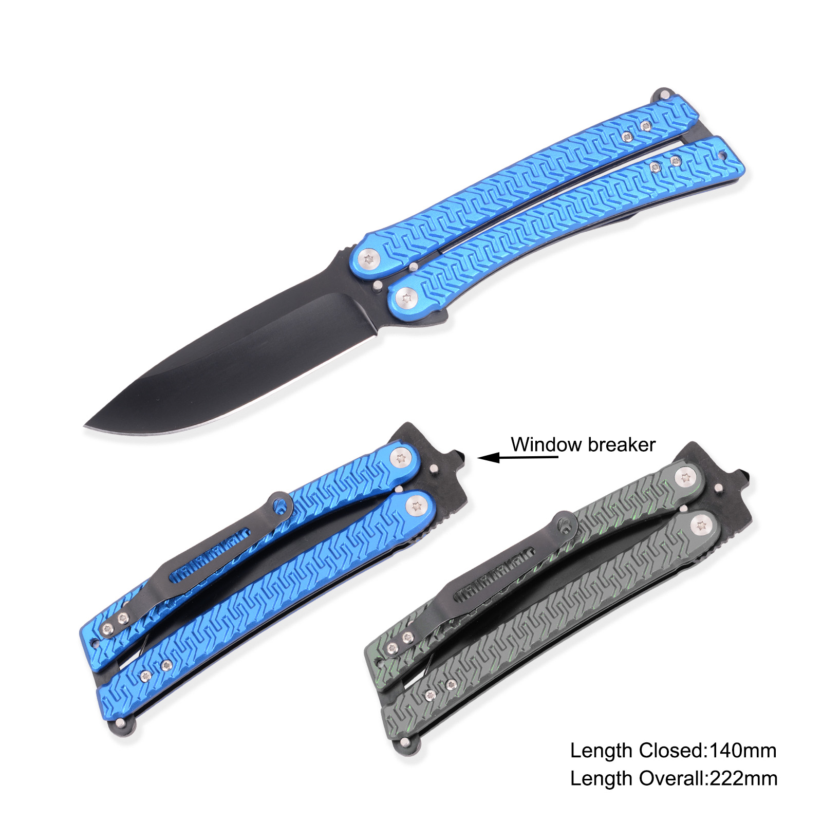 #3942 Butterfly Knife with Anodized Aluminum Handle