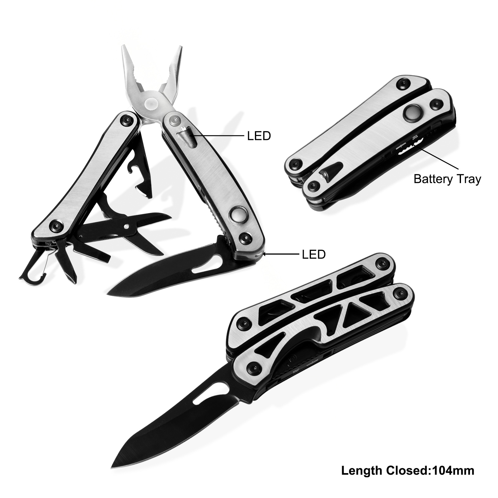 #8146BS Top highest quality multi-fucntion tool with 2 LED