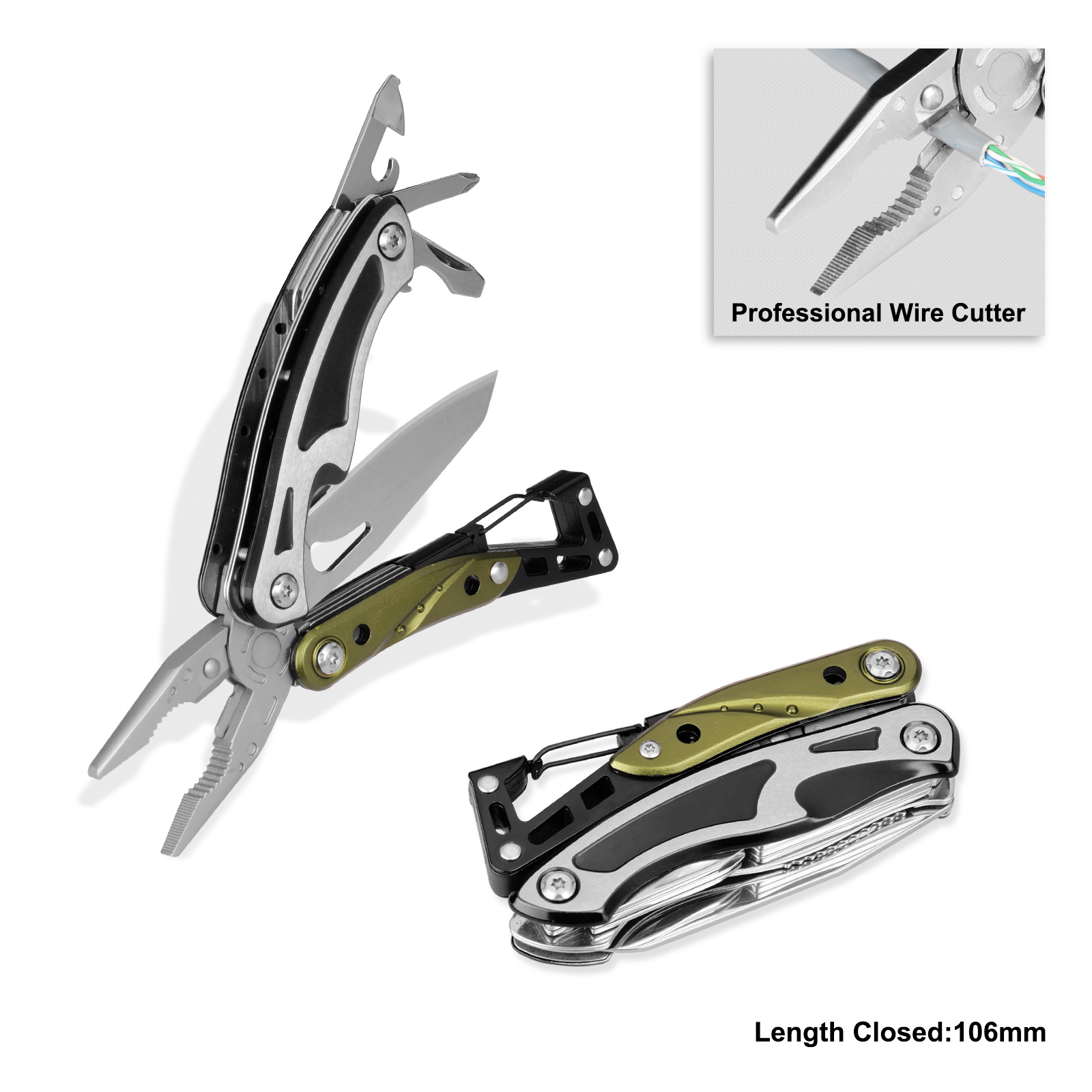 #8420 Top Quality Multitool with Anodized Aluminum Handle
