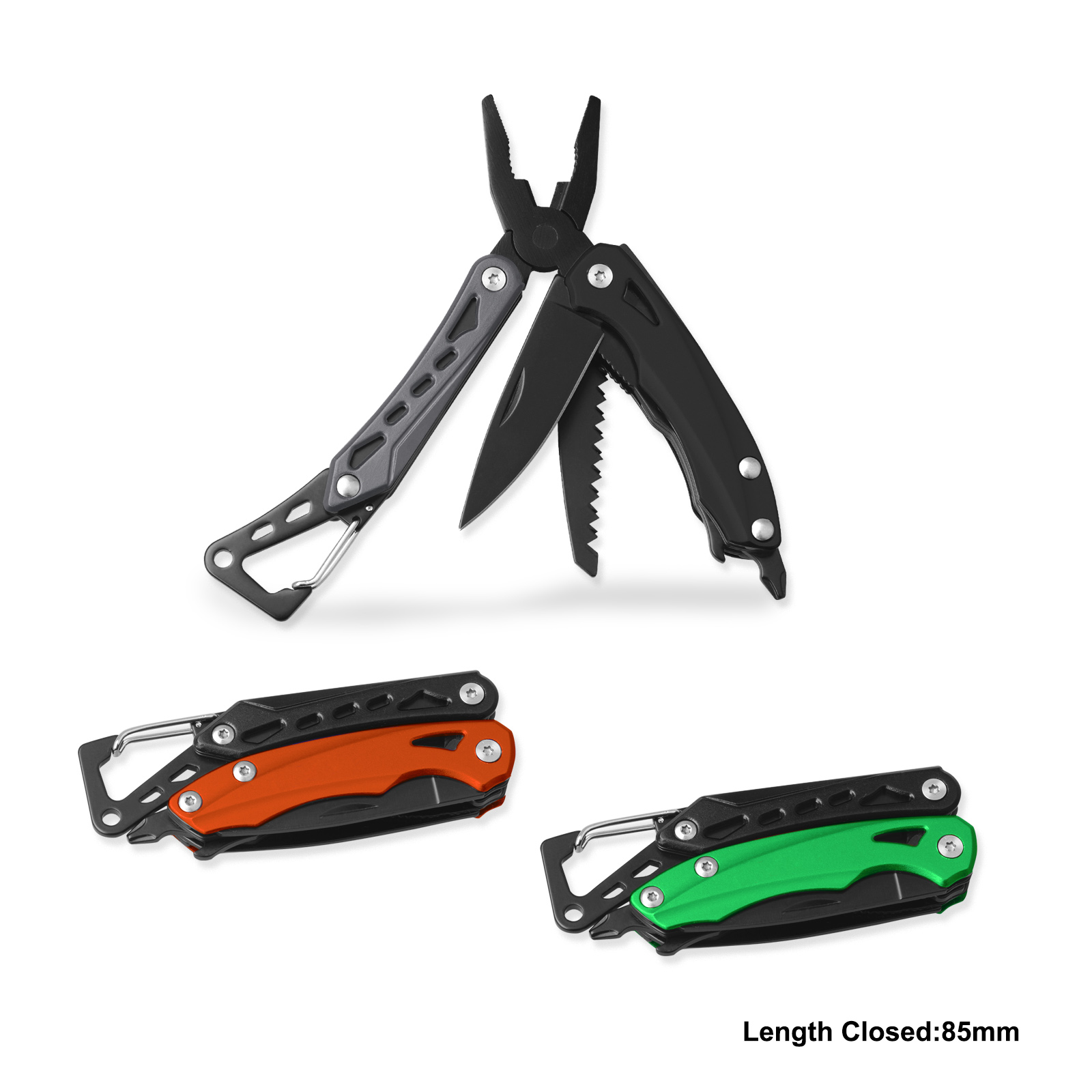 #8461B Mini - size Multi Function Tools with Carabiner 
