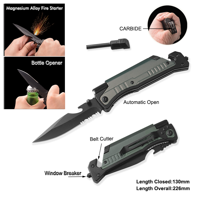 #31010AT-CBD Survival Knife with LED Flashlight 