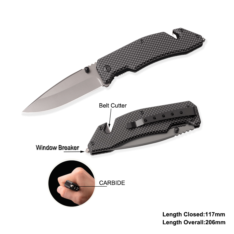 #31016CBD Survival Knife with Carbide Window Breaker