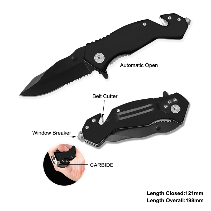 #31020AT-CBD Survival Knife with Carbide Window Breaker