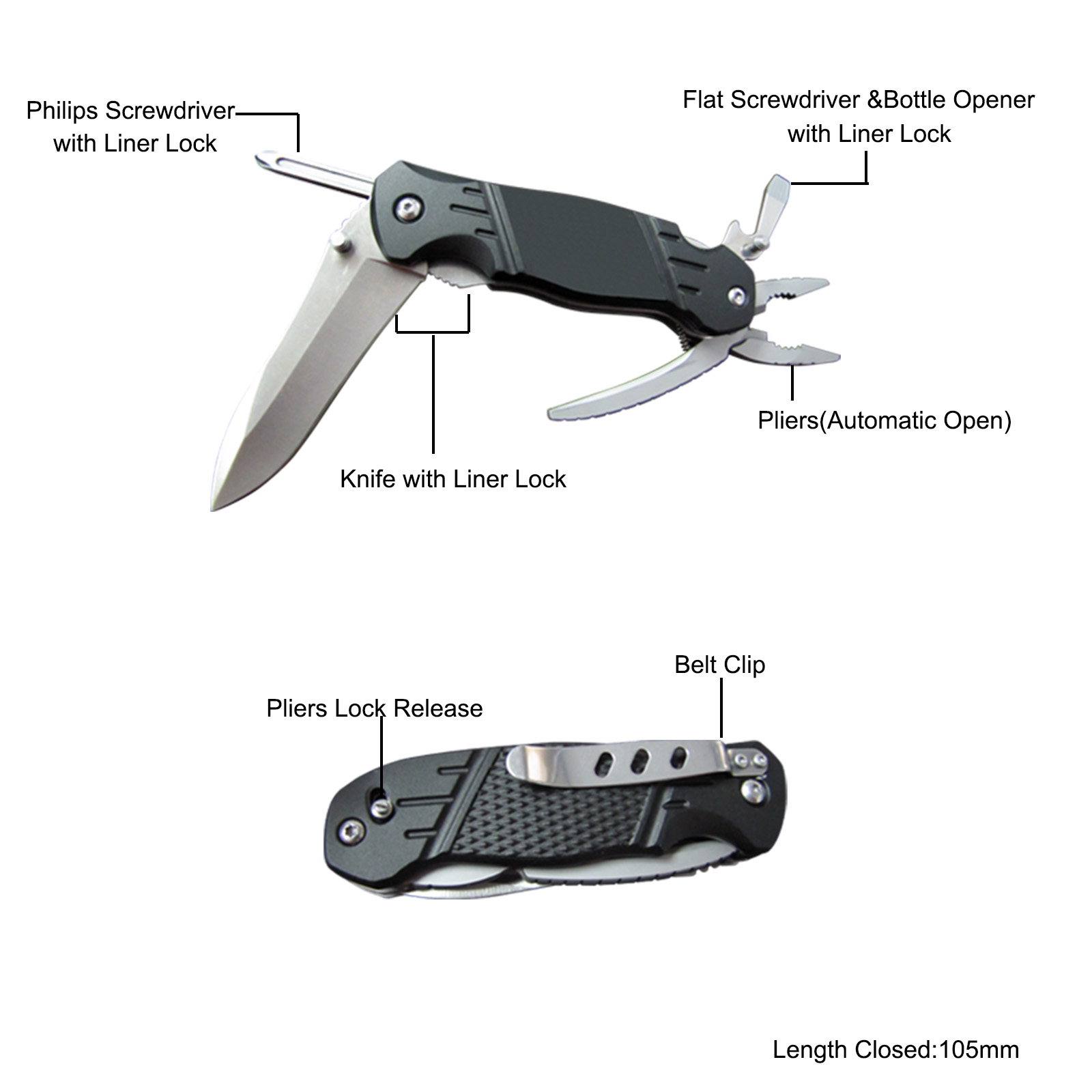 #8181 Multi Function Tool with Big Knife Blade