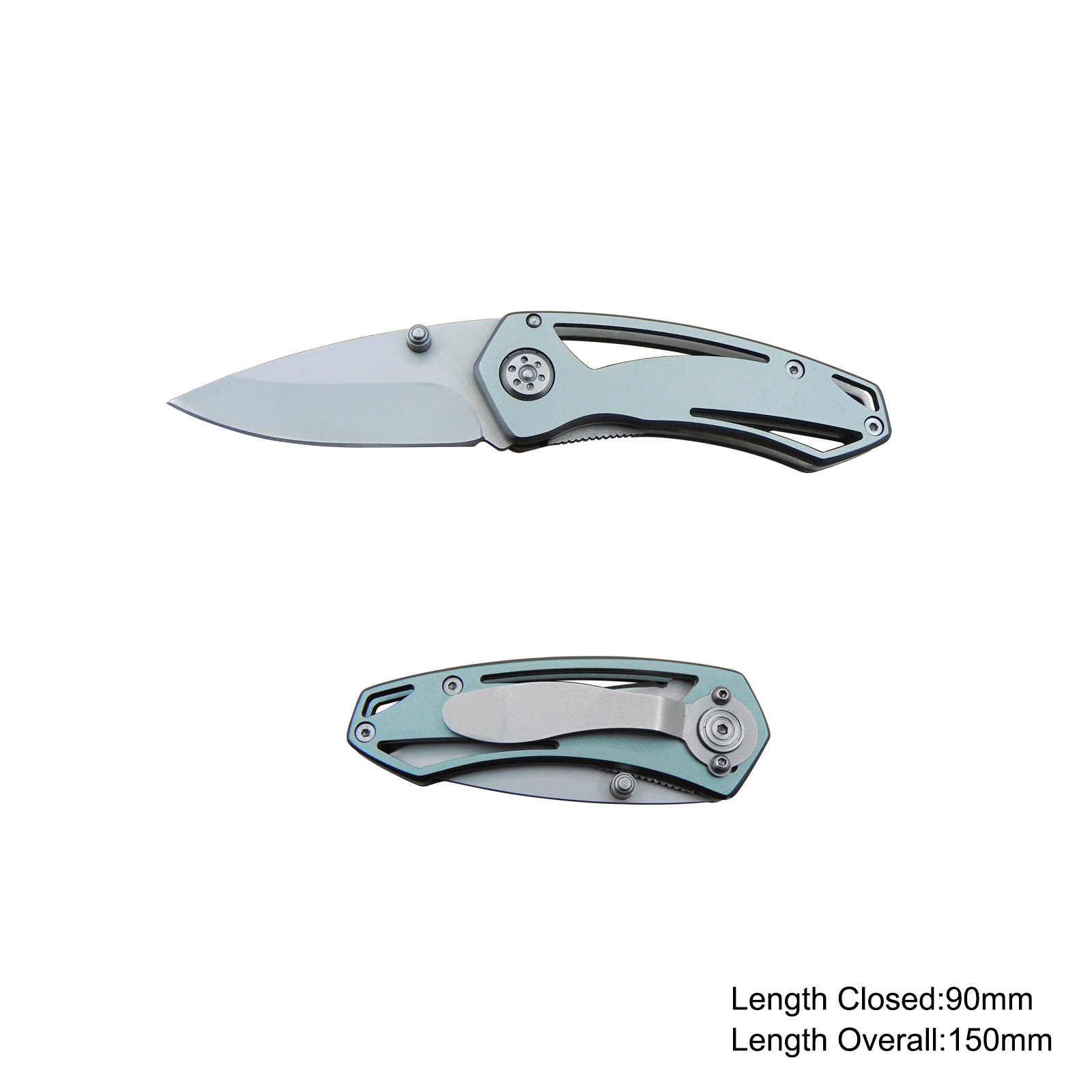 #3487 Folding Knife with Anodized Aluminum handle