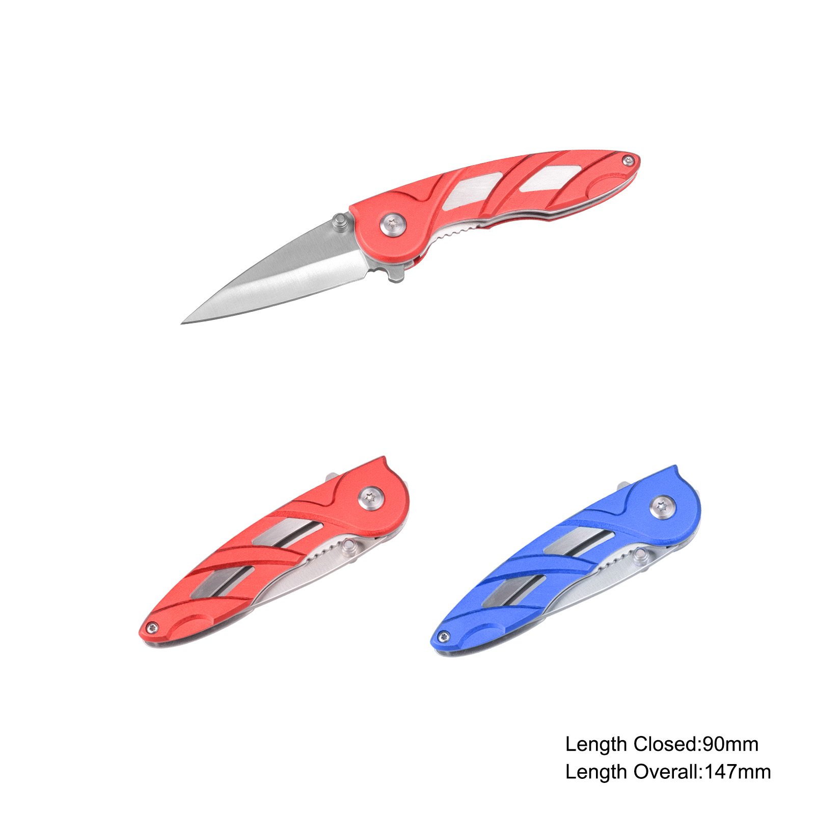#3829 Folding Knife with Anodized Aluminum handle