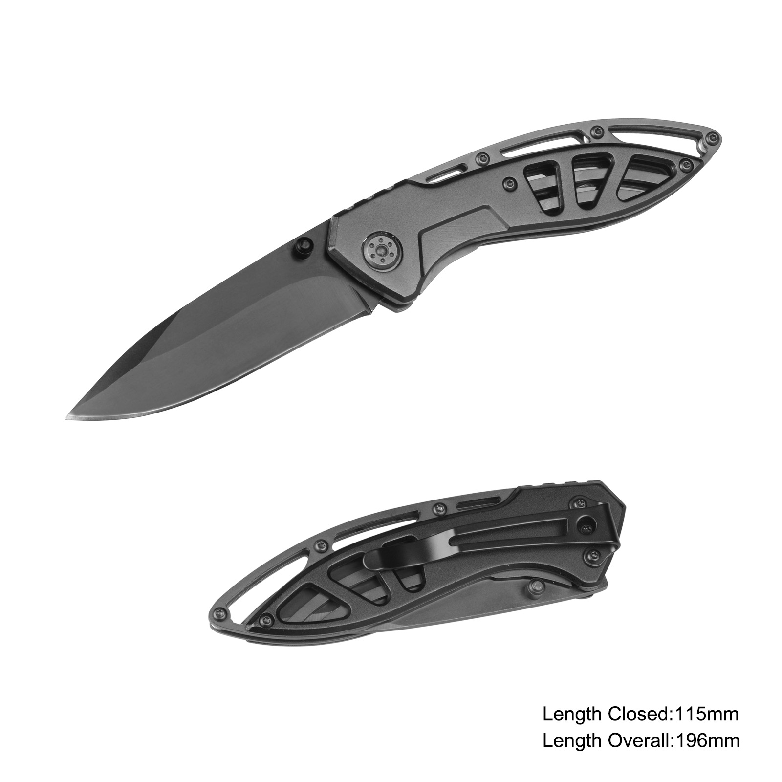 #3831 Folding Knife with Anodized Aluminum handle