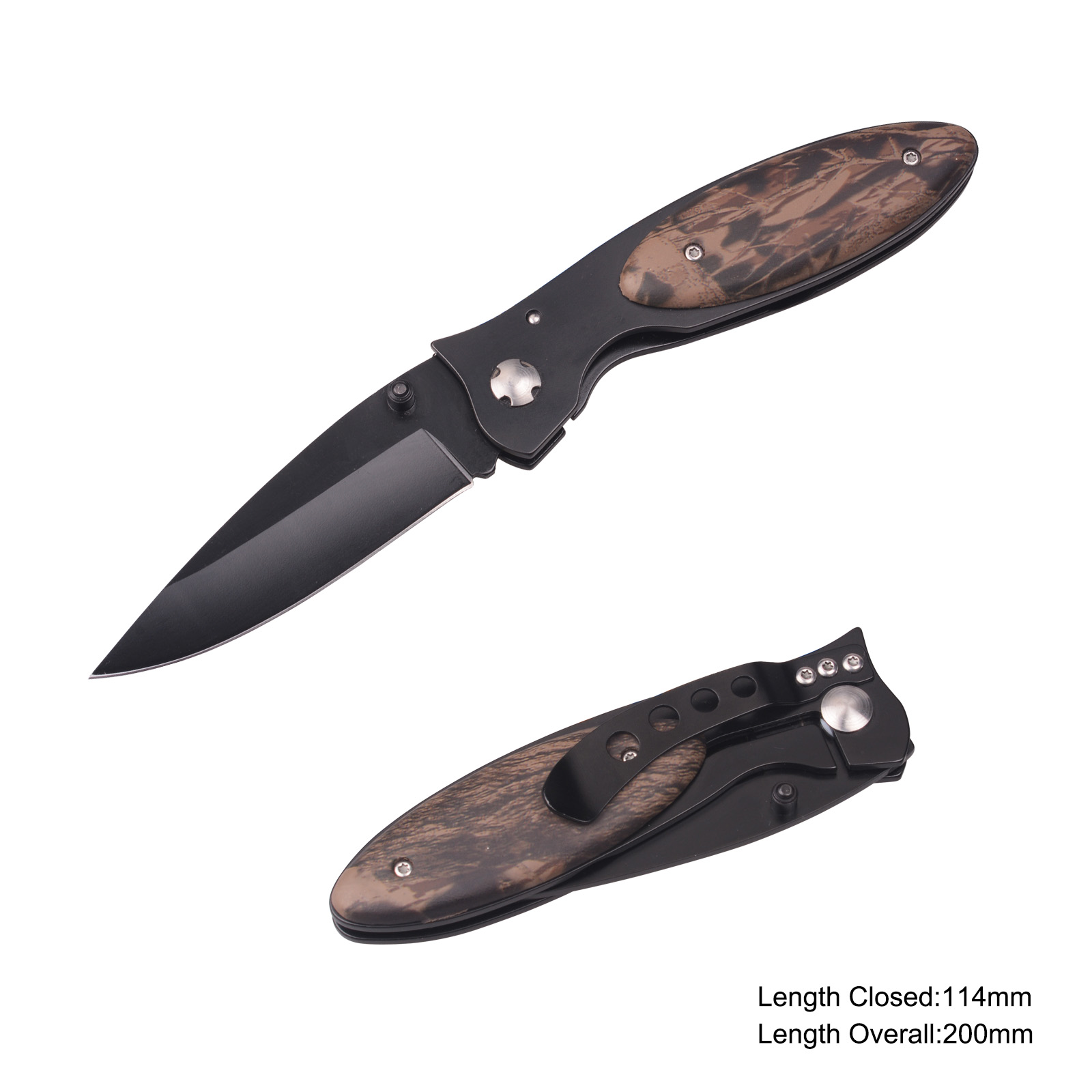 #3849 Folding Knife With Camo Handle