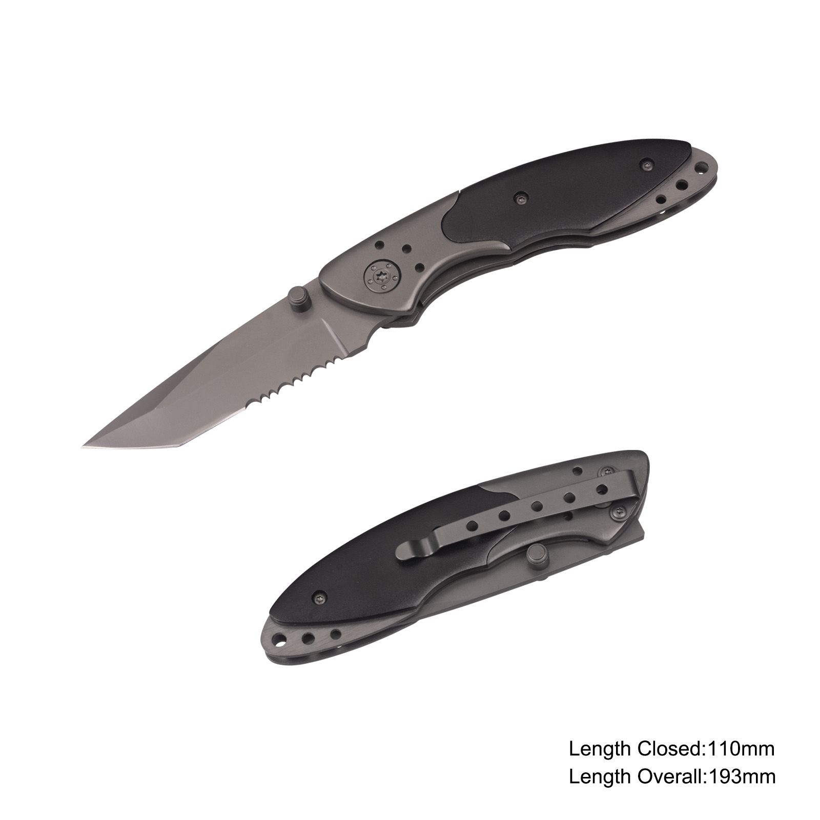 #3879 Folding Knife With Anodized Aluminum Handle