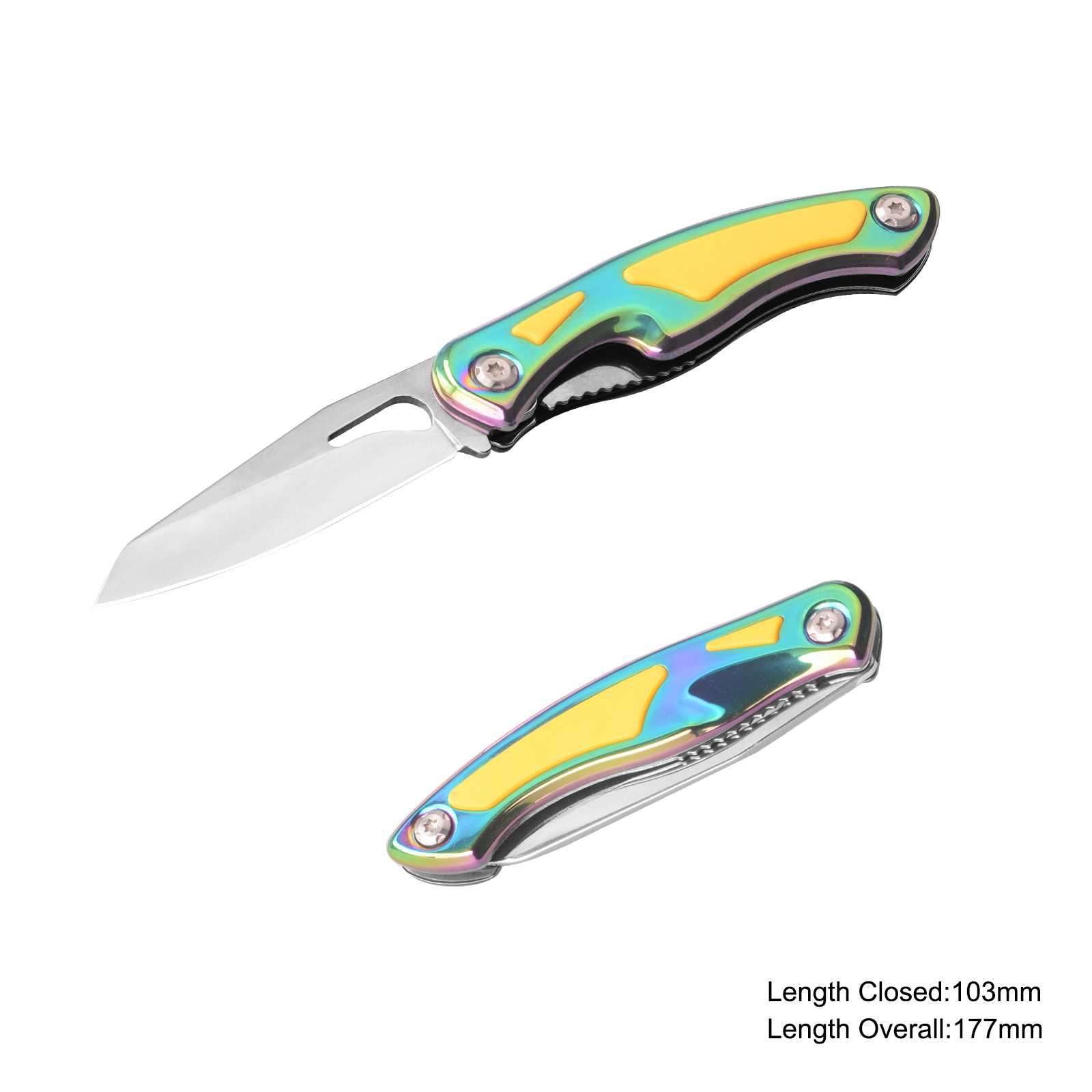 #3955 Folding Knife with Colorful Handle