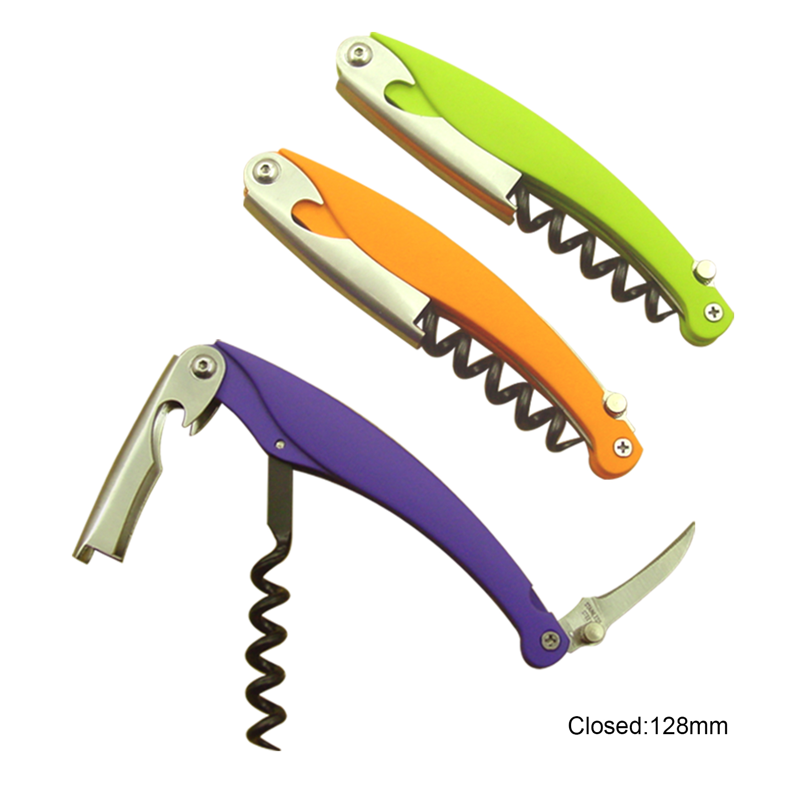 #106-Rubberized 2-Step Corkscrew with Rubberized Handle