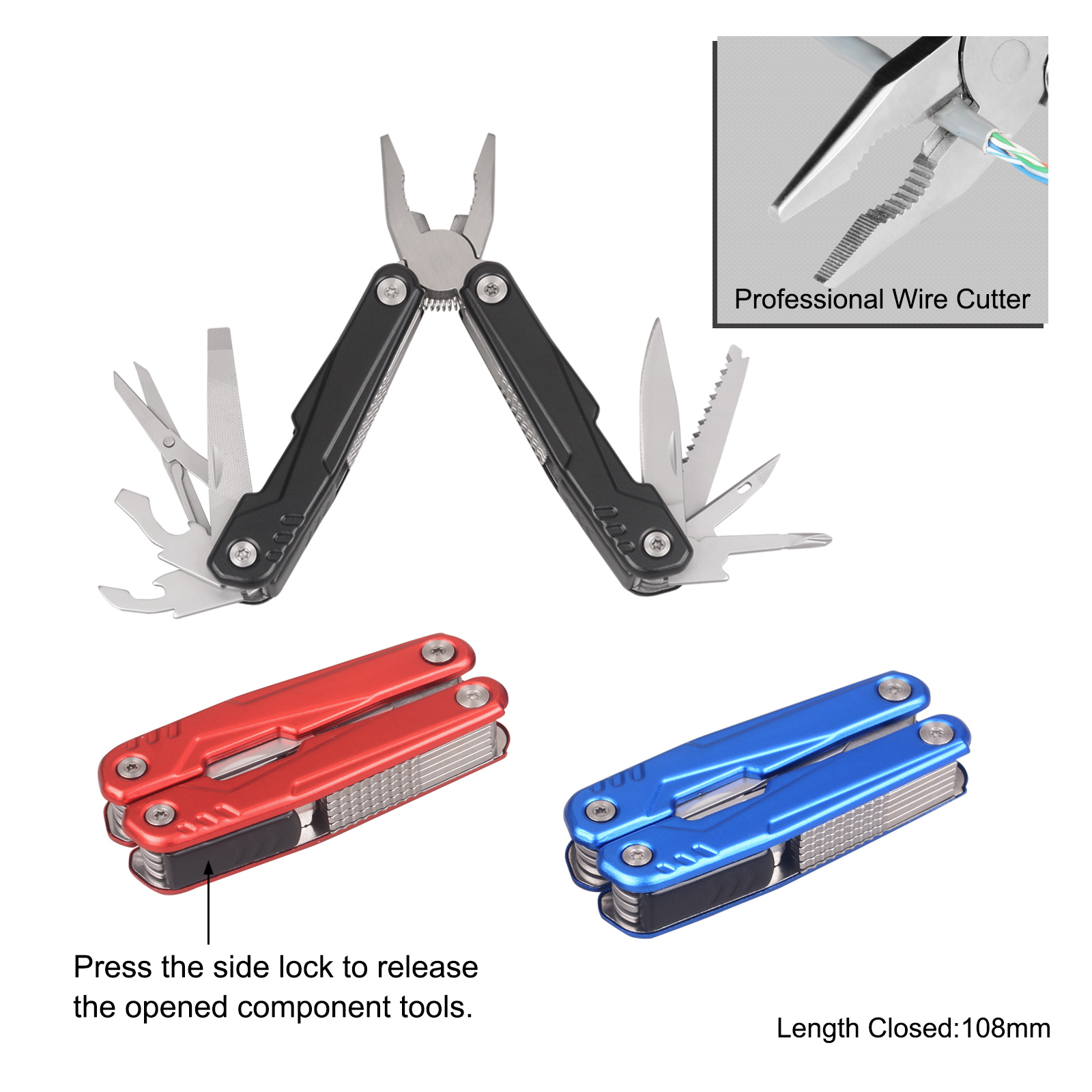 #8566 Multi Function Tools with Anodized Aluminum Handle