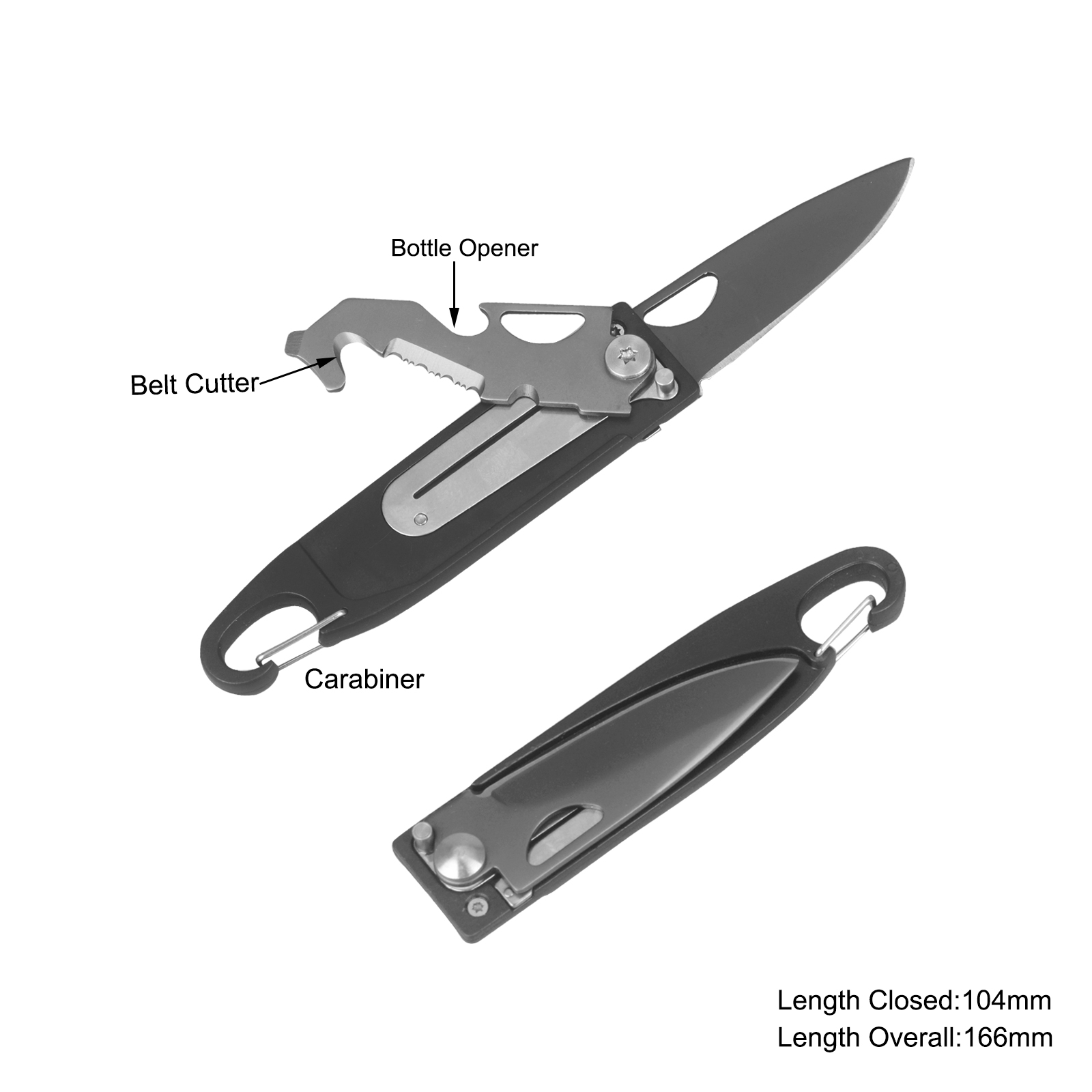 #31238 Folding Knife with Belt Cutter and Bottle Opener