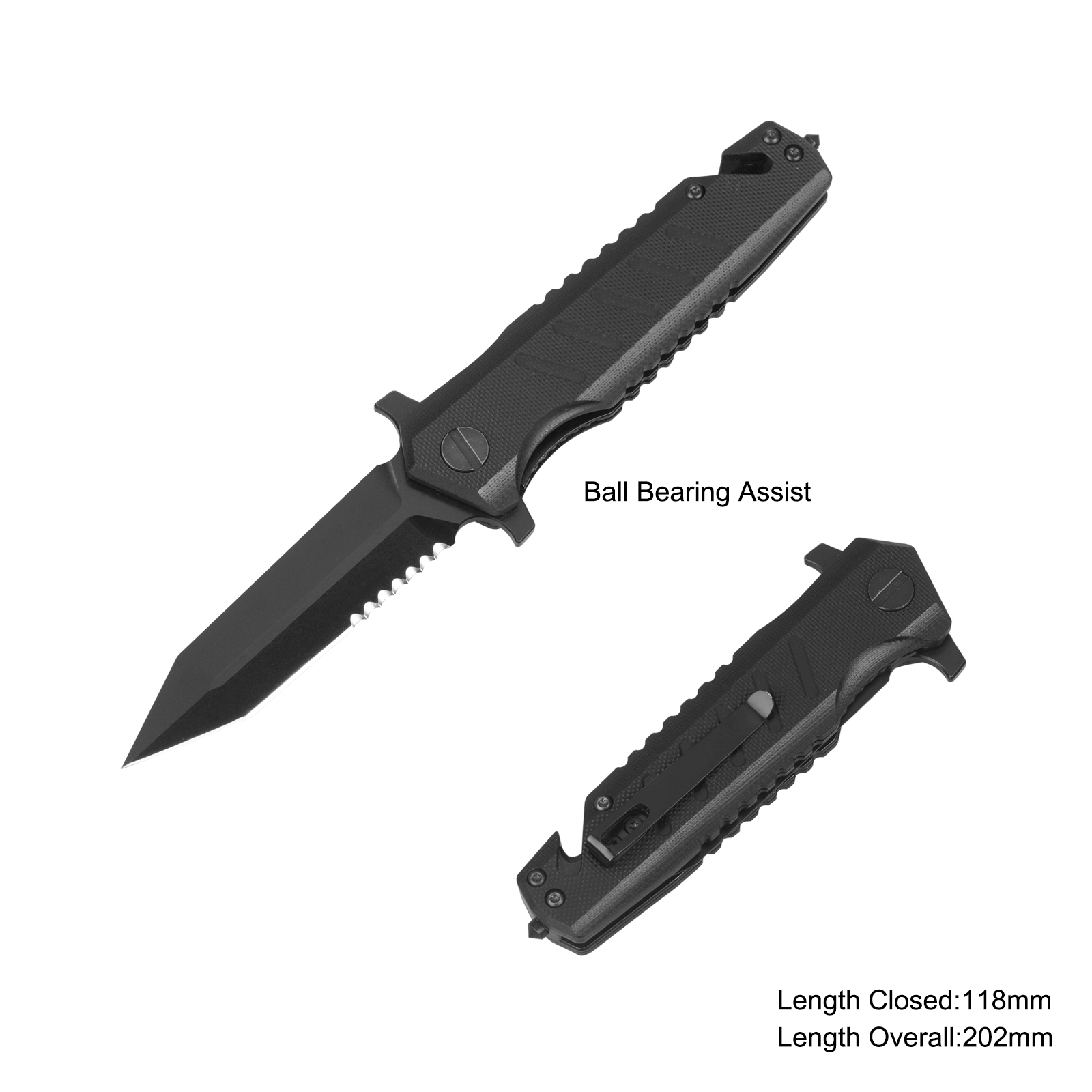 #31248-BBA Survival Knife with Ball Bearing Assist
