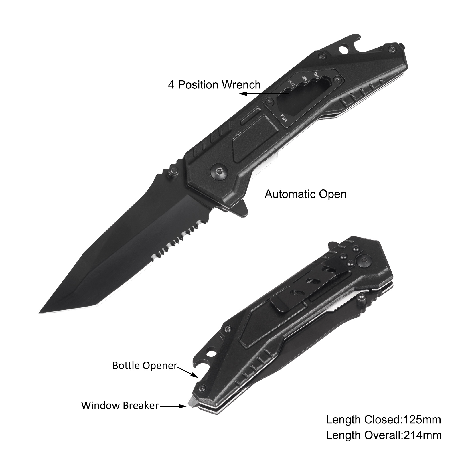 #31252AT Folding Knife with Window Breaker